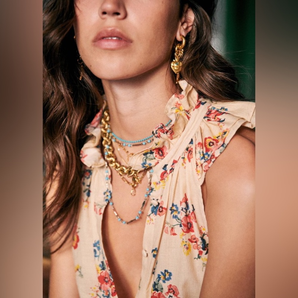 Sézane Charlotte blouse floral